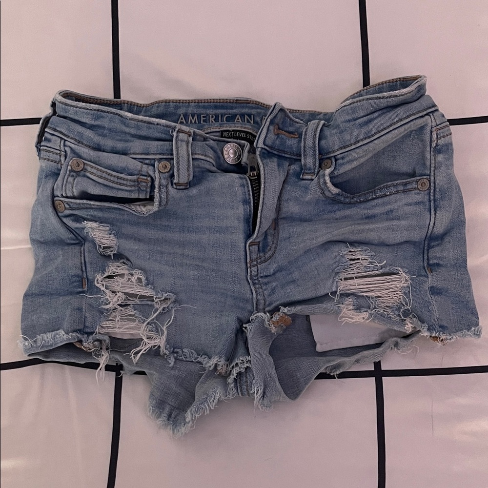 American Eagle Outfitters Women's Jean Shorts - Light Blue